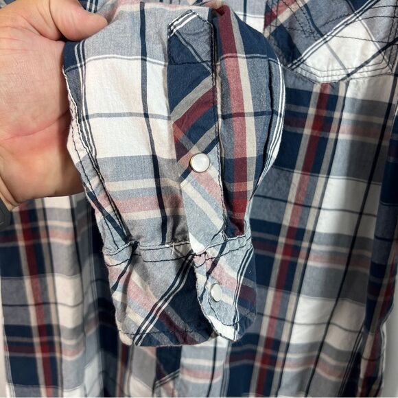 Men's Reclaim Plaid Athletic Fit Long Sleeve Shirt 0631 - Picture 6 of 13